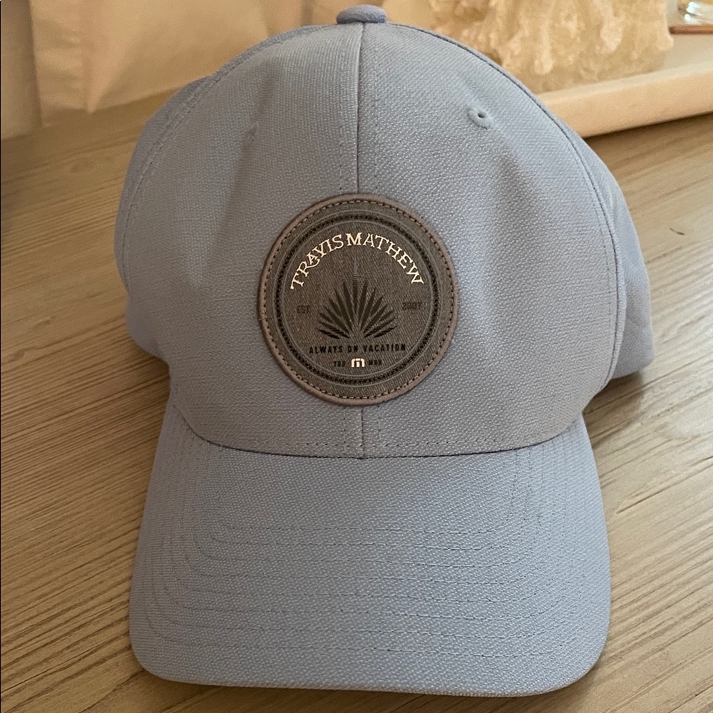 Travis Mathew Sky Blue Hat with Logo Patch